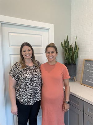 Chiropractor Katy TX Carmen Doerr-Nauth With Pregnant Patient